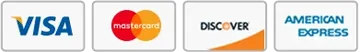 Secure payment options accepted for Harmo Brain including Visa, Mastercard, Discover and American Express